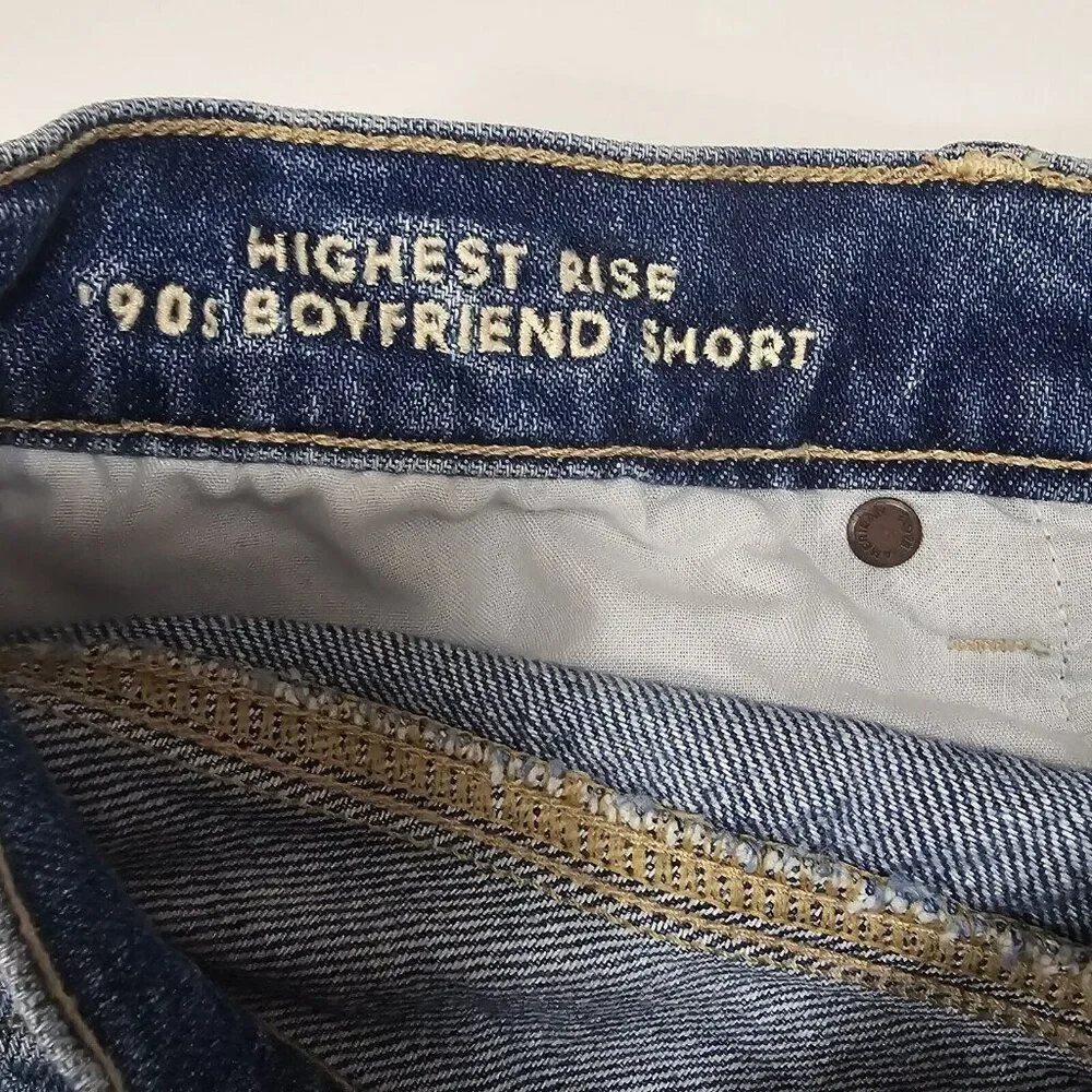 American Eagle - size 12‎ - Highest Rise 90s Boyfriend Denim Shorts